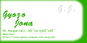 gyozo jona business card